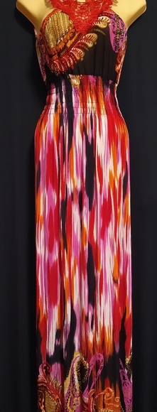 Unbranded Multicolored Maxi Halter Dress -- Final Price - Picture 2 of 13